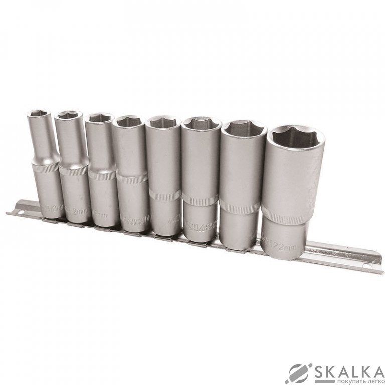 На фото Набор головок шестигранных удлиненных Sigma ½" на планке 8шт CrV (6003691)
