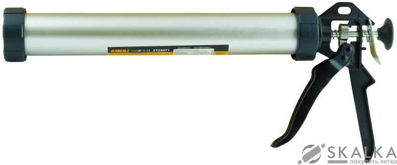 На фото Пистолет для герметиков Sigma 375мм 610мл алюминиевая туба (2723071)