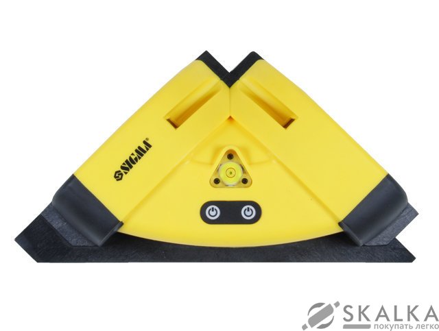 На фото Уровень лазерный угловой Sigma, магнитное дно (без батарейки) (3727101)