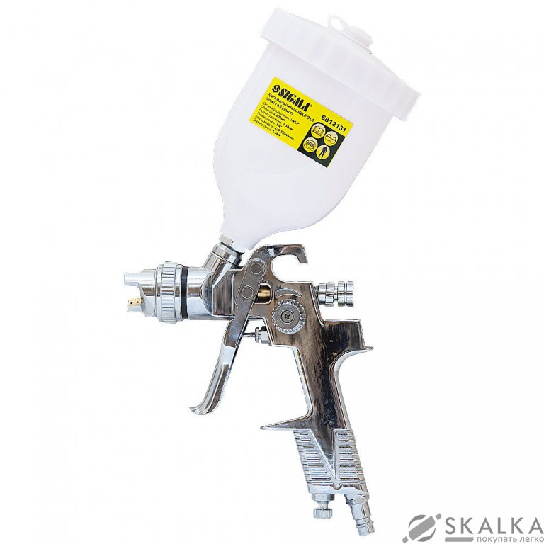 На фото Краскораспылитель Sigma HVLP Ø1,3мм (хром) с в/б (пласт) (6812131)