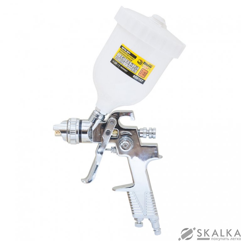 Краскораспылитель Sigma HVLP Ø1.4 (хром) с в/б (пласт) (6812051) На фото Краскораспылитель Sigma HVLP Ø1.4 (хром) с в/б (пласт) (6812051)