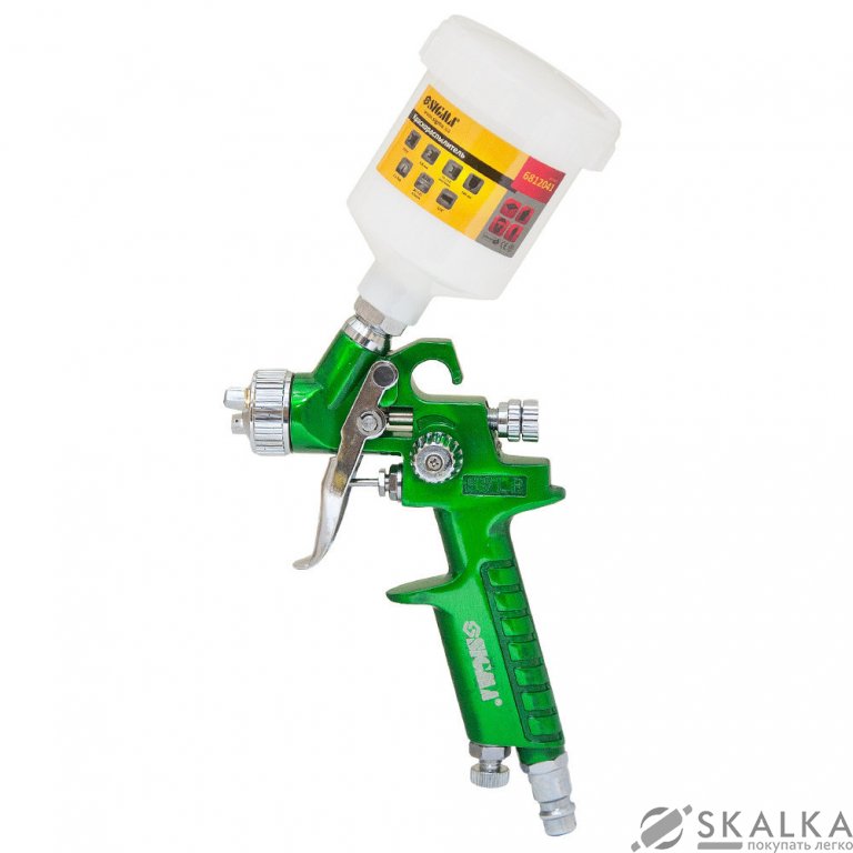 На фото Краскораспылитель Sigma HVLP-mini Ø0.8 (зел) в/б (пласт) (6812041)