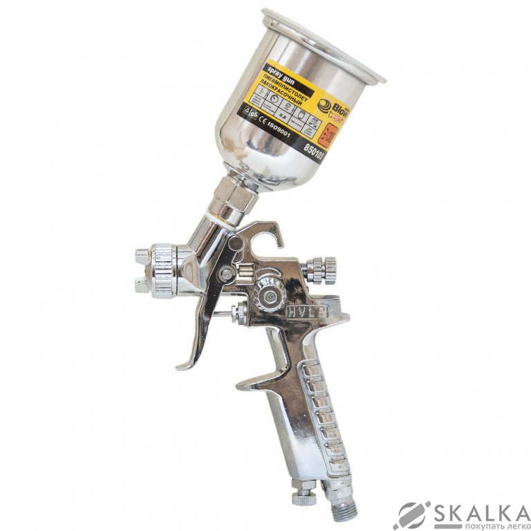 На фото Краскораспылитель Sigma HVLP-mini Ø0.8 (хром) с в/б (мет) (6812031)