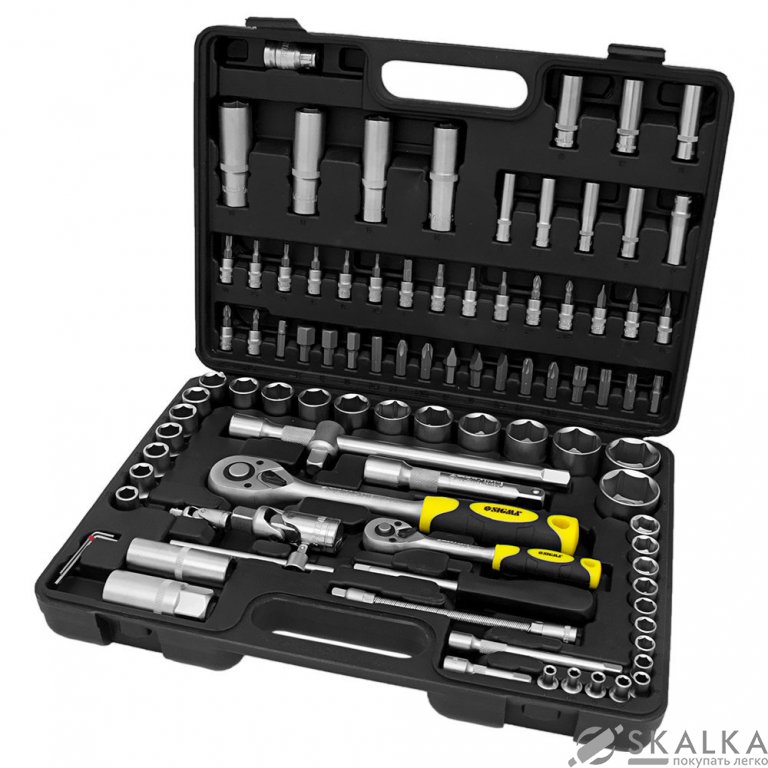 Набор бит и насадок торцевых Sigma ¼" ½" 94шт CrV mid (6003761) На фото Набор бит и насадок торцевых Sigma ¼" ½" 94шт CrV mid (6003761)