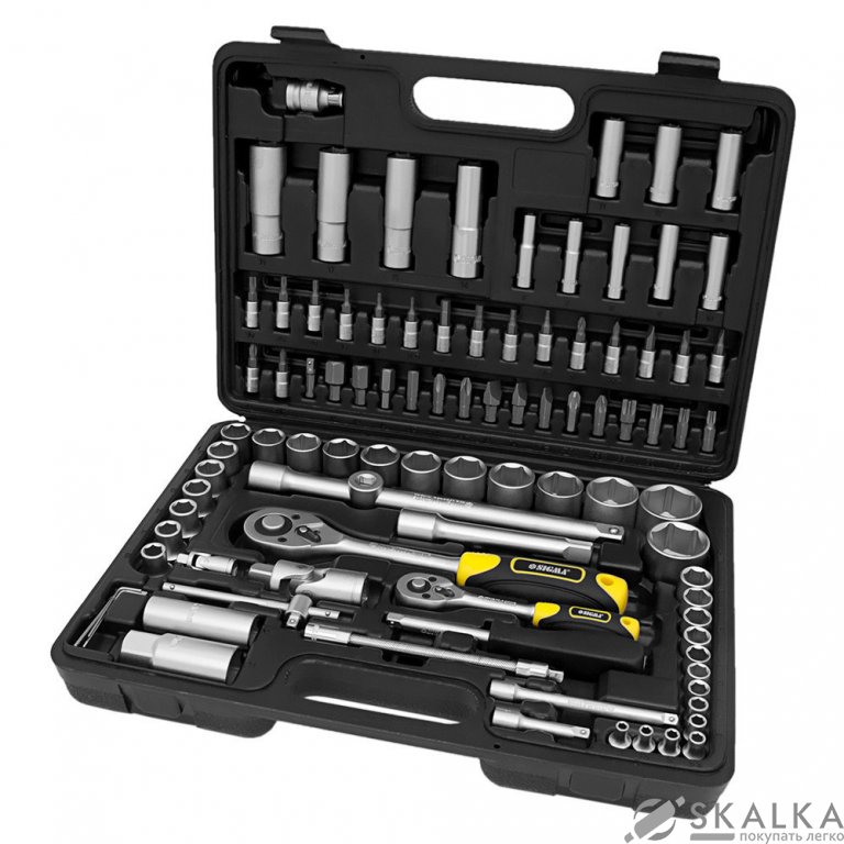 На фото Набор бит и насадок торцевых Sigma ¼ ½ 94шт CrV Taiwan (6003141)