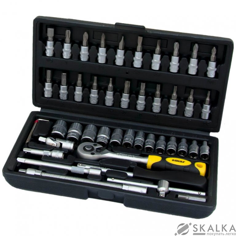 На фото Набор бит и насадок торцевых Sigma ¼" 46шт CrV mid (6003511)