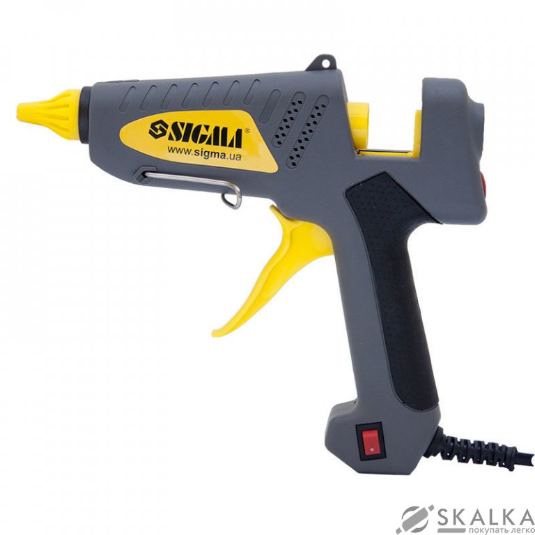 На фото Пистолет термоклеевой Sigma с выключателем Ø11.2мм 200Вт (2721141)