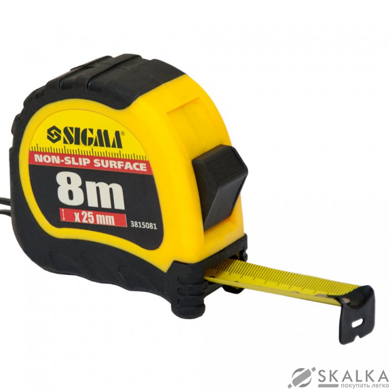 На фото Рулетка Sigma shiftlock 8м*25мм (3815081)