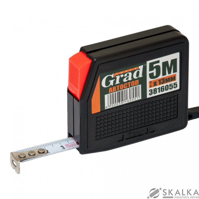 На фото Рулетка Grad с автостопом 5м*13мм (3816055)