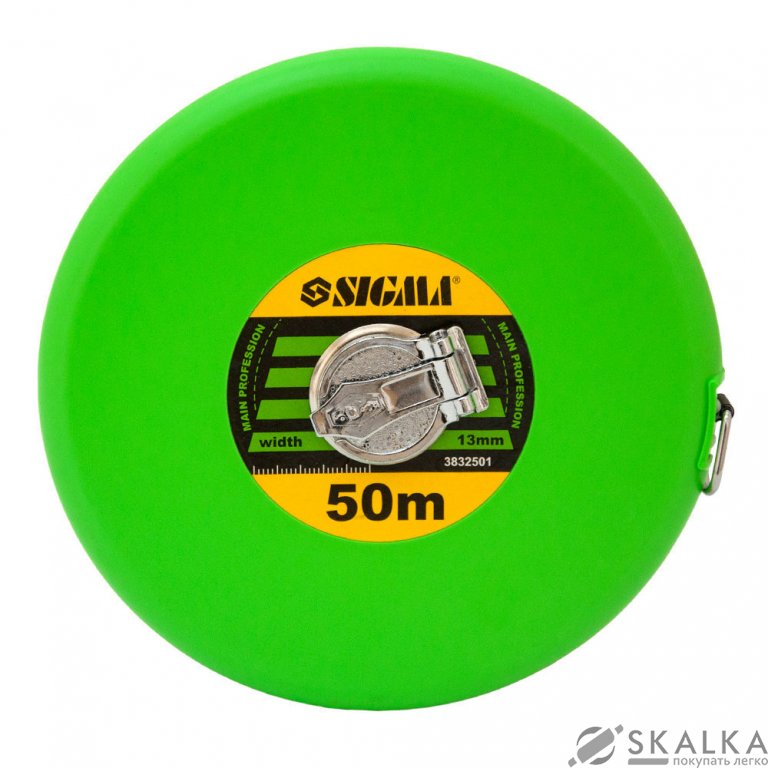 На фото Рулетка тряпичная Sigma 50м*13мм (стекловолокно) (3832501)