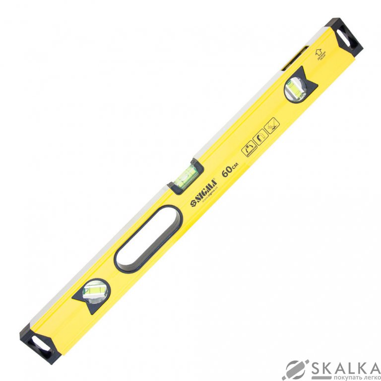 На фото Уровень магнитный Sigma 3 капсулы + глазок 60см (3732061)