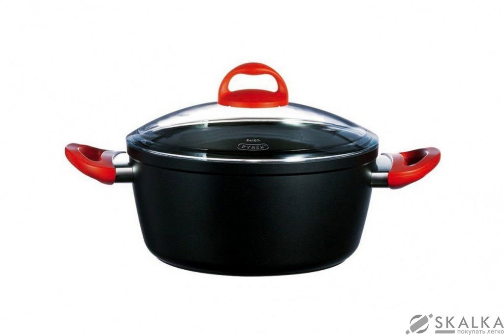 Кастрюля Pyrex Granate 24 см / 4 л с крышкой (GR24AC5) На фото Кастрюля Pyrex Granate 24 см / 4 л с крышкой (GR24AC5)