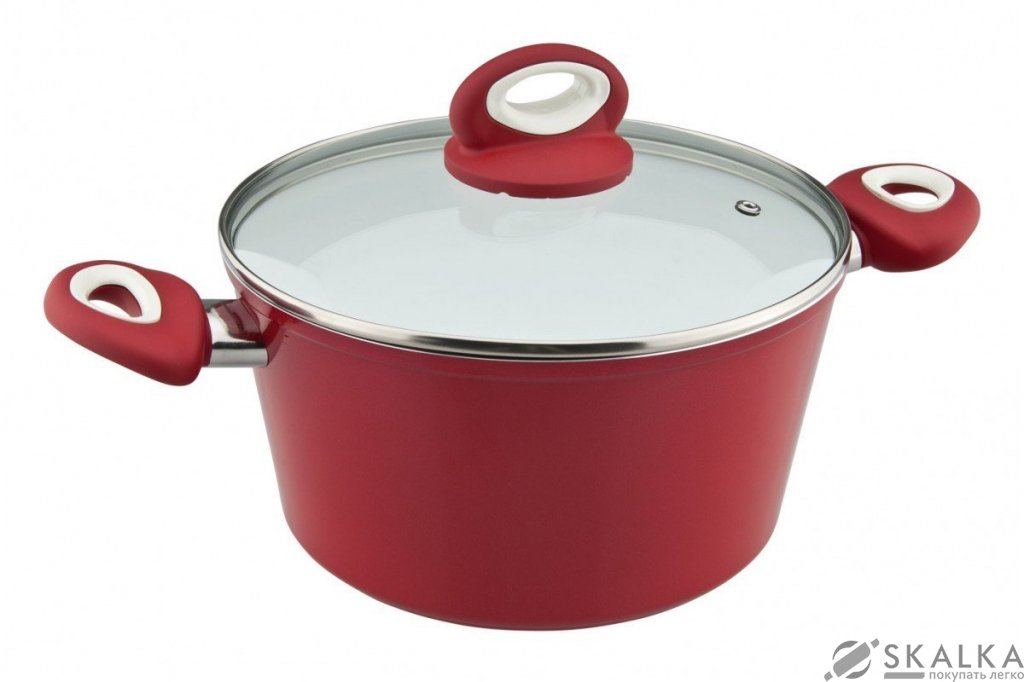 Кастрюля Vinzer с крышкой 24 см / 4.8 л EcoCeramic Induction line (89469) На фото Кастрюля Vinzer с крышкой 24 см / 4.8 л EcoCeramic Induction line (89469)