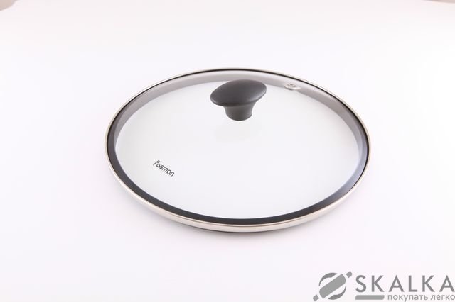 Крышка Fissman 20 см с силиконовым ободком/жаропрочное стекло (GL-9931.20) На фото Крышка Fissman 20 см с силиконовым ободком/жаропрочное стекло (GL-9931.20)