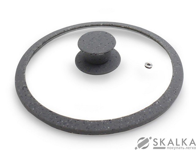 Крышка Fissman ARCADES 24 см с мраморным силиконовым ободком/жаропрочное стекло (GL-9986.24) На фото Крышка Fissman ARCADES 24 см с мраморным силиконовым ободком/жаропрочное стекло (GL-9986.24)