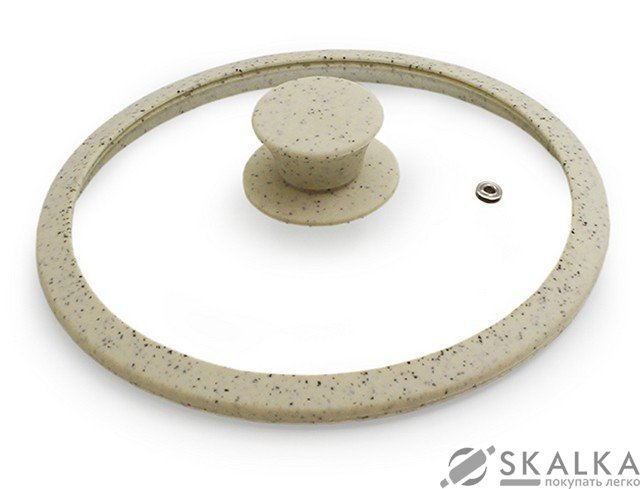 Крышка Fissman ARCADES 26 см с мраморным силиконовым ободком/жаропрочное стекло (GL-9987.26) На фото Крышка Fissman ARCADES 26 см с мраморным силиконовым ободком/жаропрочное стекло (GL-9987.26)