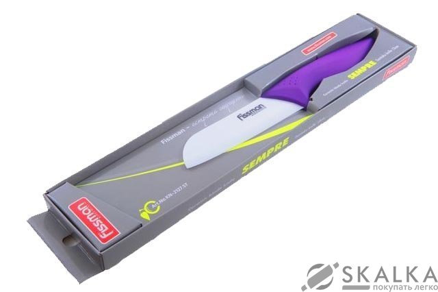 Кухонный нож Fissman Sempre сантоку 130 мм Violet (KN-2127.ST) На фото Кухонный нож Fissman Sempre сантоку 130 мм Violet (KN-2127.ST)