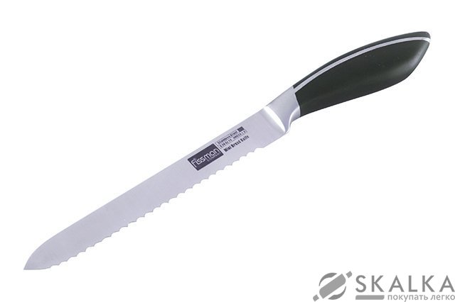 На фото Кухонный нож Fissmann TYPHOON для булочек 15 см Black (KN-2102.BR)
