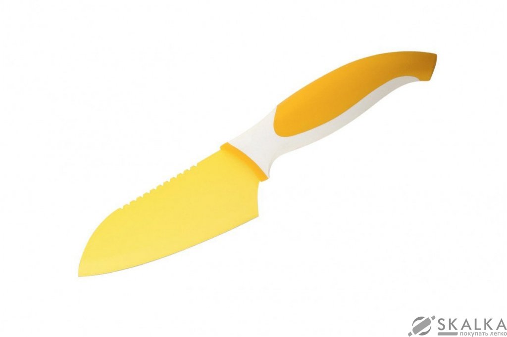 Кухонный нож Granchio Coltello cантоку 114 мм Yellow (88672) На фото Кухонный нож Granchio Coltello cантоку 114 мм Yellow (88672)