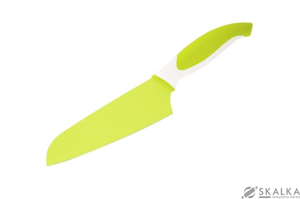 На фото Кухонный нож Granchio Coltello cантоку 178 мм Green (88675)