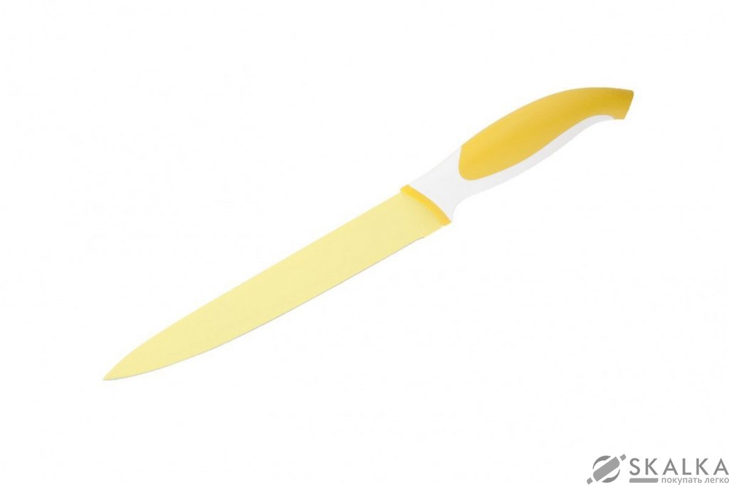 На фото Кухонный нож Granchio Coltello для мяса 203 мм Yellow (88664)