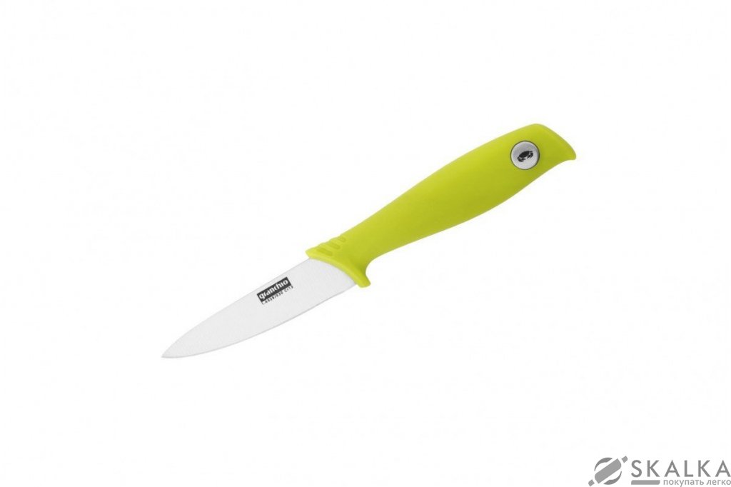 Кухонный нож Granchio Coltello для овощей 88.9 мм Green (88693) На фото Кухонный нож Granchio Coltello для овощей 88.9 мм Green (88693)