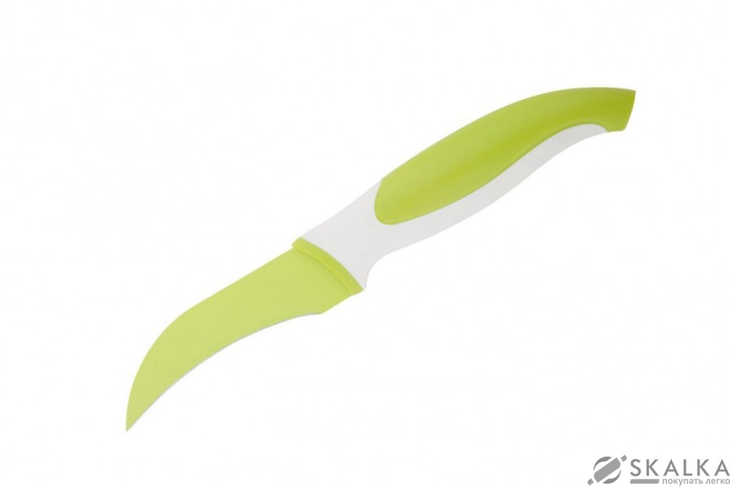 На фото Кухонный нож Granchio Coltello для овощей 89 мм Green (88651)