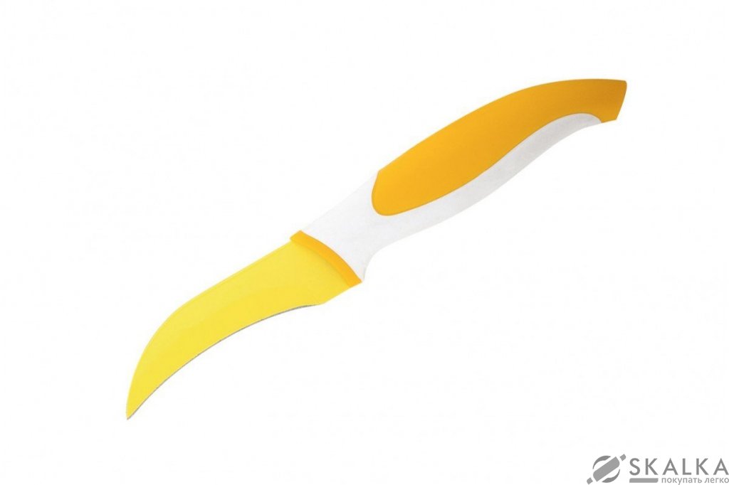 На фото Кухонный нож Granchio Coltello для овощей 89 мм Yellow (88652)