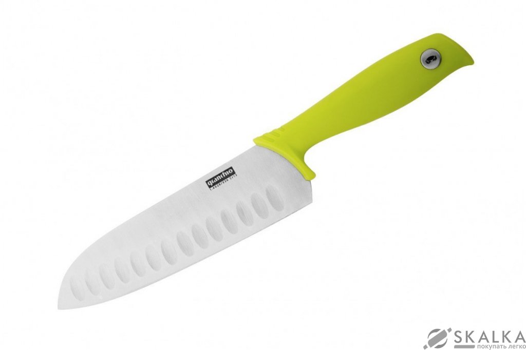 Кухонный нож Granchio Coltello сантоку 177.8 мм Green (88689) На фото Кухонный нож Granchio Coltello сантоку 177.8 мм Green (88689)