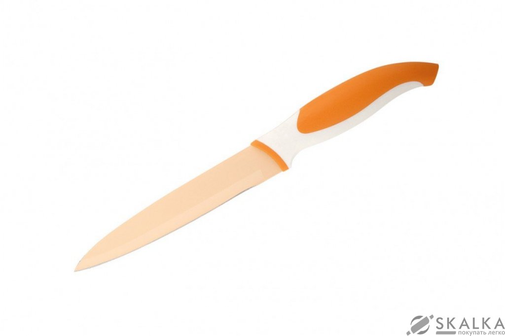 Кухонный нож Granchio Coltello универсальный 127 мм Orange (88661) На фото Кухонный нож Granchio Coltello универсальный 127 мм Orange (88661)