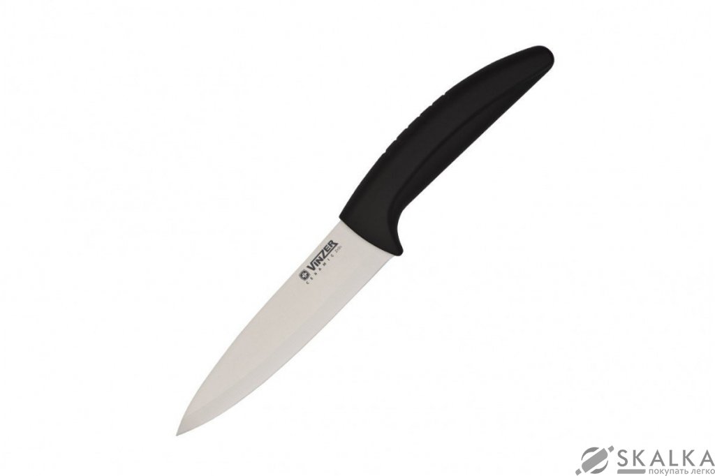 Кухонный нож Vinzer керамический универсальный 125 мм Black (89222) На фото Кухонный нож Vinzer керамический универсальный 125 мм Black (89222)
