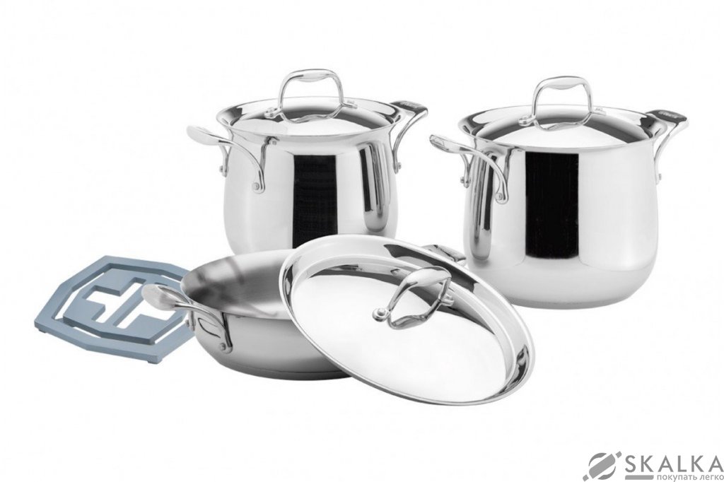Набор посуды Vinzer Tulip 7 предметов (89027) На фото Набор посуды Vinzer Tulip 7 предметов (89027)