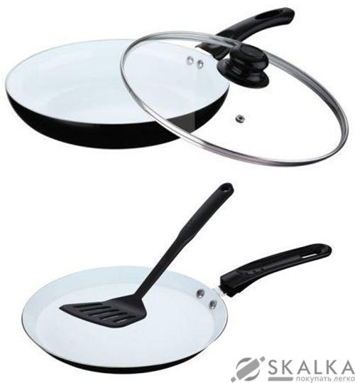 На фото Набор сковородок Vincent 28 см/25 см (VC-5555 mix)