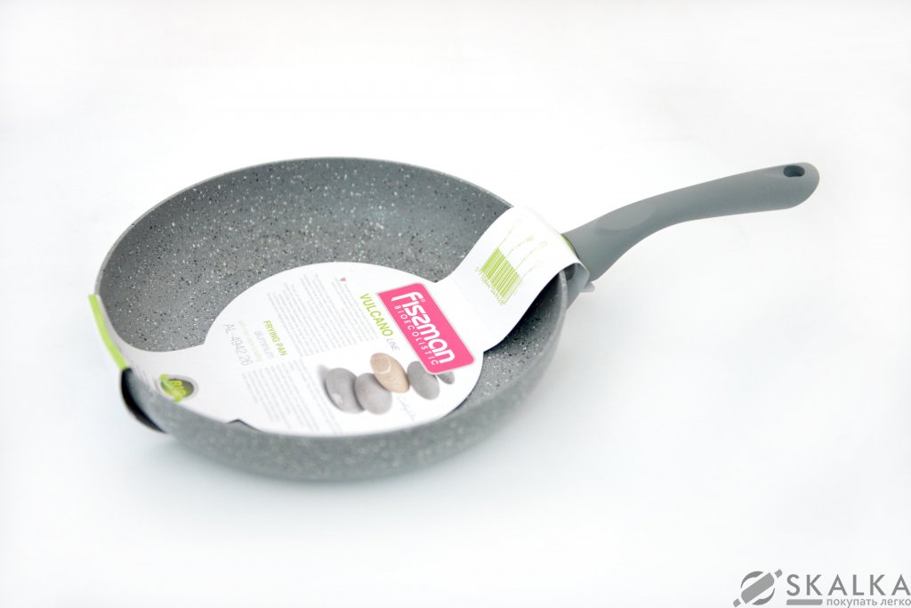 Сковородка VULCANO 26 см с каменным антипригарным покрытием индукционное дно (AL-4942.26) На фото Сковородка VULCANO 26 см с каменным антипригарным покрытием индукционное дно (AL-4942.26)