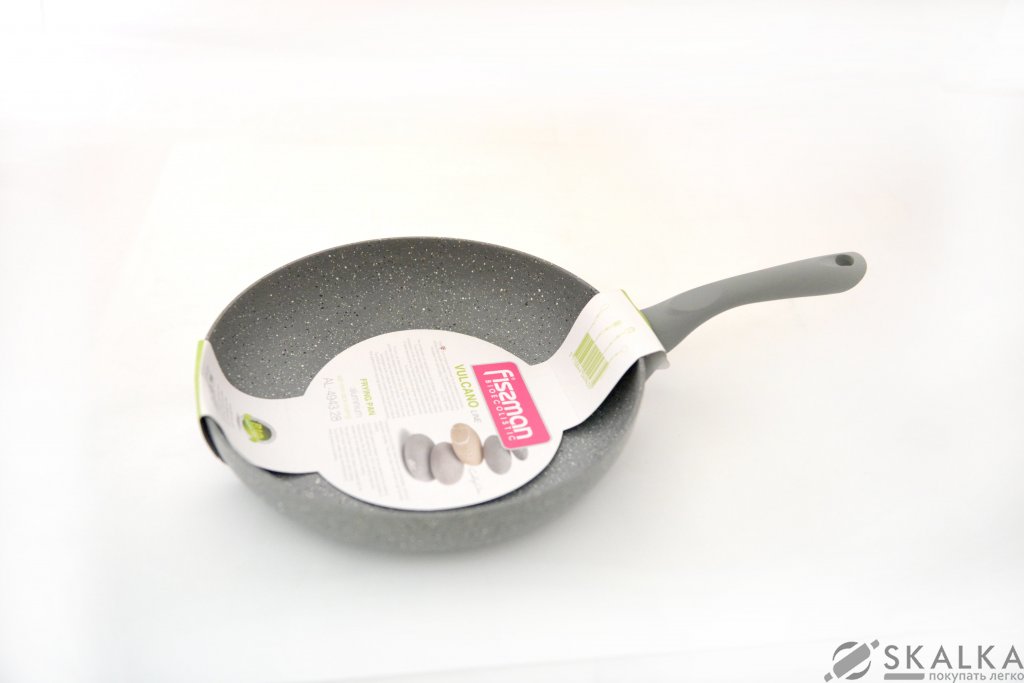 Сковородка VULCANO 28 см с каменным антипригарным покрытием индукционное дно (AL-4943.28) На фото Сковородка VULCANO 28 см с каменным антипригарным покрытием индукционное дно (AL-4943.28)