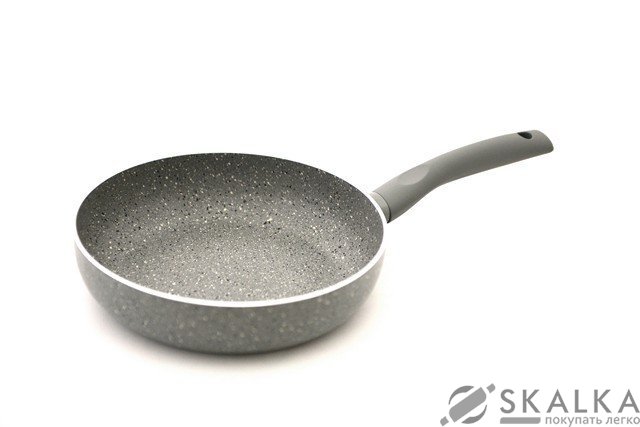 На фото Сковорода Fissman VULCANO 20 см с каменным антипригарным покрытием индукционное дно (AL-4697.20)