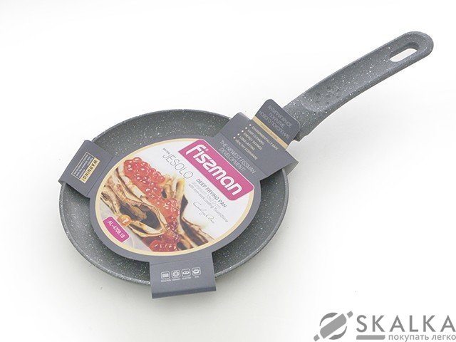 На фото Сковорода для блинов Fissman JESOLO 18x2.0 см с мраморным антипригарным покрытием (AL-4709.18)