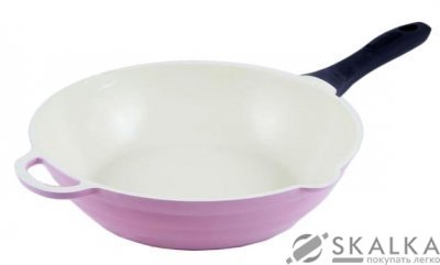 Глубокая сковорода-вок Fissman LAZURITE 28 см с антипригарным покрытием (AL-4743.28) На фото Глубокая сковорода-вок Fissman LAZURITE 28 см с антипригарным покрытием (AL-4743.28)