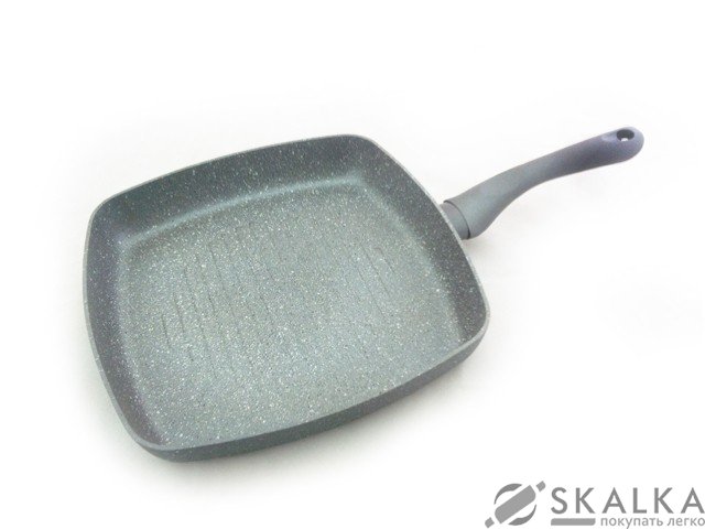 На фото Сковорода-гриль MOON STONE 28х4.5 см с каменным антипригарным покрытием (AL-4403.28)