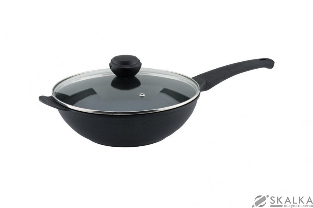 Сковорода вок с крышкой Vinzer 28 см Castform Line (89404) На фото Сковорода вок с крышкой Vinzer 28 см Castform Line (89404)