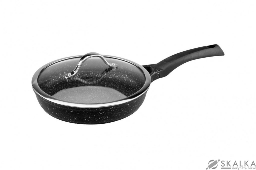 Сковорода с крышкой Vinzer 24 см Premium Granite Induction line (89454) На фото Сковорода с крышкой Vinzer 24 см Premium Granite Induction line (89454)