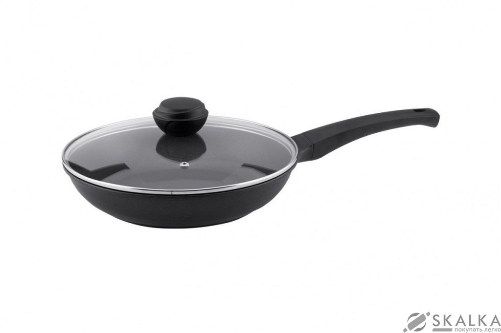 На фото Сковорода с крышкой Vinzer 28 см Castform Line (89409)