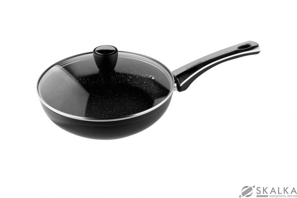 Сковорода с крышкой Vinzer 28 см Granite Induction line (89436) На фото Сковорода с крышкой Vinzer 28 см Granite Induction line (89436)