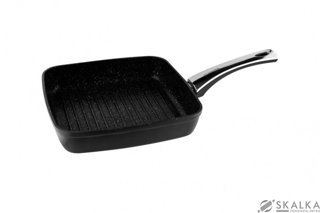 На фото Сковорода-гриль Vinzer 26 x 26 см Granite Induction line (89438)