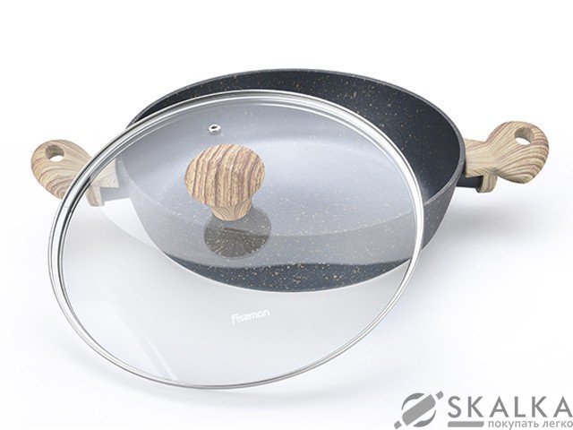 Сотейник с крышкой Fissman COSMIC BLACK 26x6.5 см / 2.85 л (AL-4346.26) На фото Сотейник с крышкой Fissman COSMIC BLACK 26x6.5 см / 2.85 л (AL-4346.26)