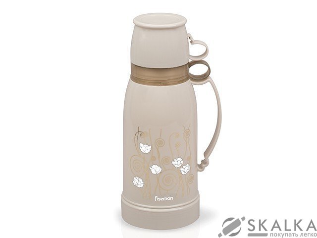 Термос Fissman HOPE 1 л Бежевый пластиковый корпус со стеклянной колбой (VA-9707.1000) На фото Термос Fissman HOPE 1 л Бежевый пластиковый корпус со стеклянной колбой (VA-9707.1000)