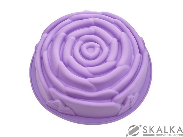 Форма для выпечки РОЗА 21,5x6,8 см, цвет лиловый (силикон) На фото Форма для выпечки РОЗА 21,5x6,8 см, цвет лиловый (силикон)