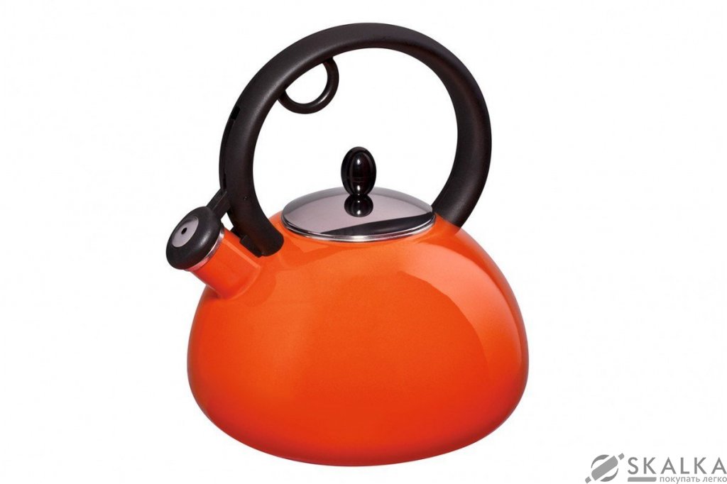 На фото Эмалированный чайник Capriccio Arancio Bollitore collection, 2,5 л (88619)