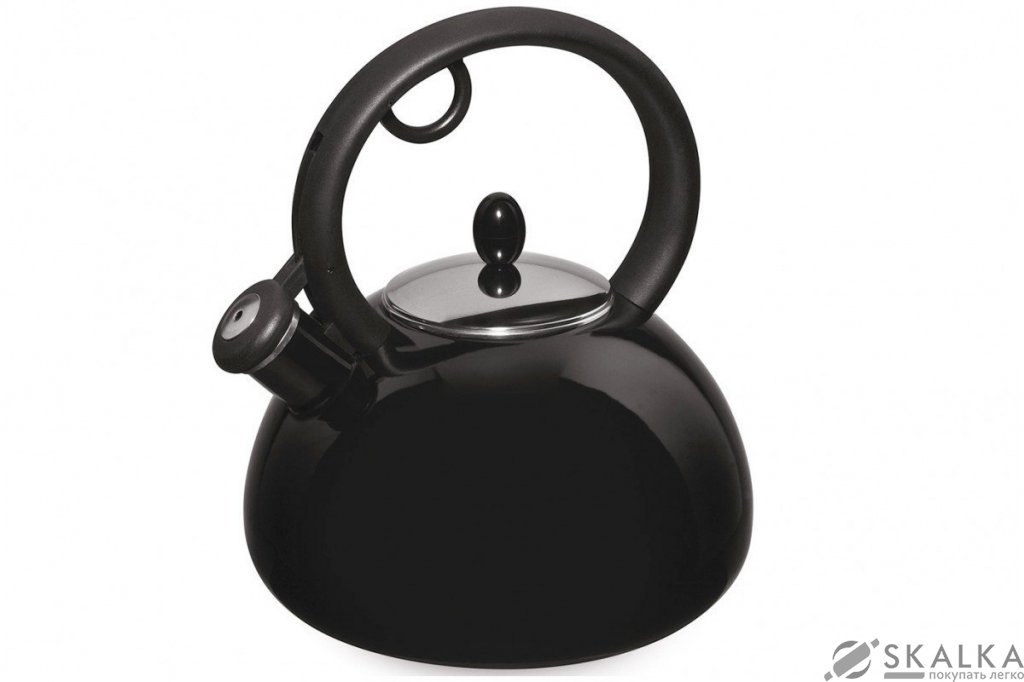На фото Эмалированный чайник Capriccio Nero Bollitore collection, 2,5 л (88615)