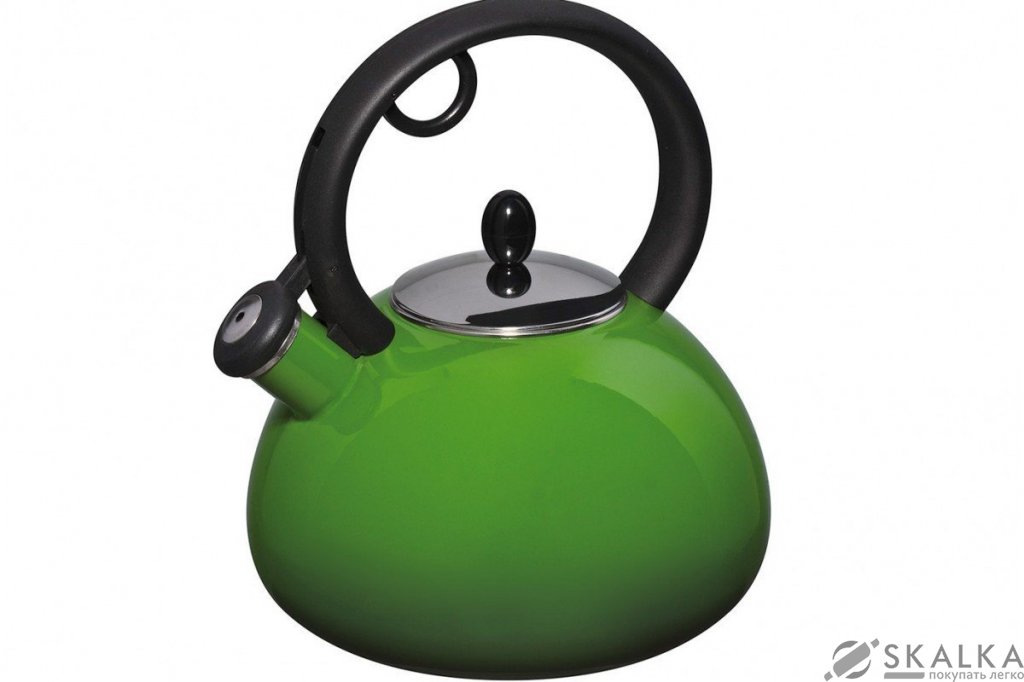 На фото Эмалированный чайник Capriccio Verde Bollitore collection, 2,5 л (88618)